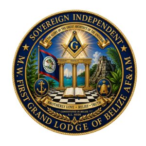 The Most Worshipful First Grand Lodge of Belize AF&AM emblem